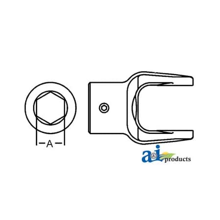 A & I Products Implement Yoke, 1800 Series 4" x4" x6" A-D188420